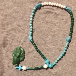 Turquoise and Green Beaded Necklace